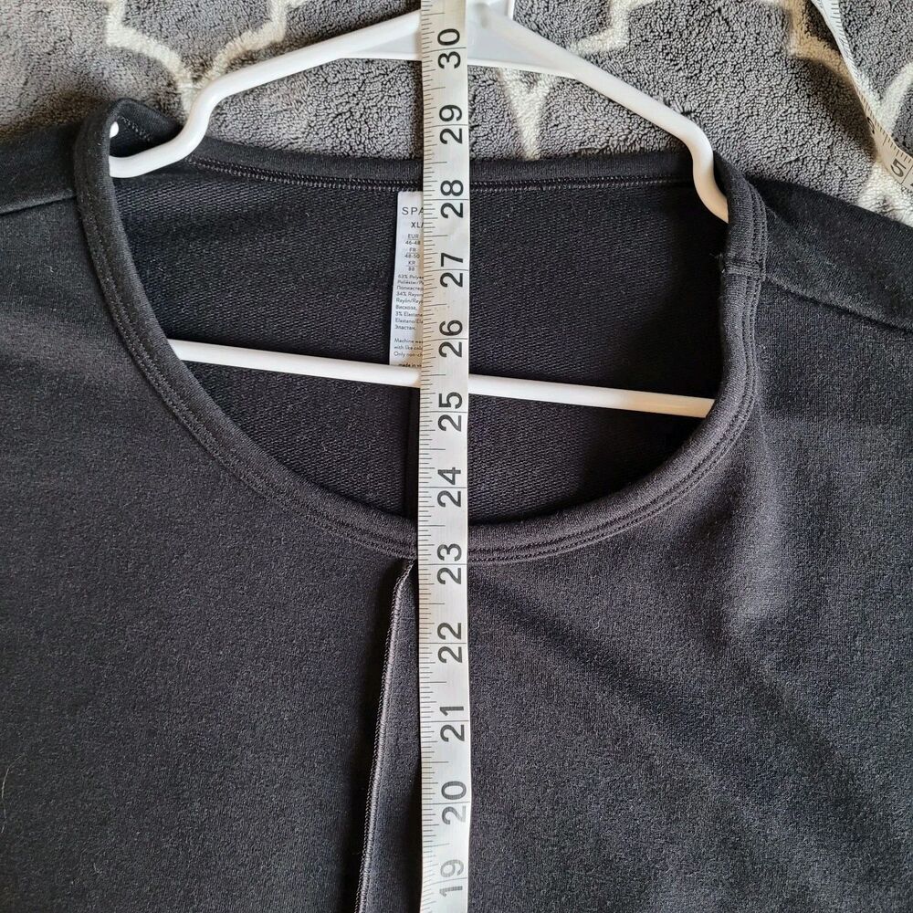 Spanx Perfect Length Dolman 3/4 Sleeve Soft Pullover Top Sweatshirt Black Xlarge - Picture 5 of 8